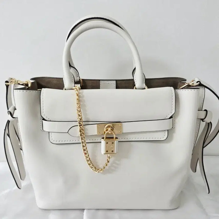 [BUNJANG] Michael Kors Hamilton Satchel Bag White / [마이클코어스 해밀턴 사첼백 화이트 / 거의 새상품급]