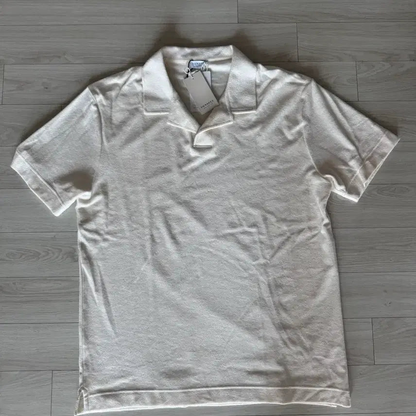 [BUNJANG] Sunspel Terry Open Collar Polo L / 선스펠 Sunspel 테리 오픈 카라 폴로 L (새상품)