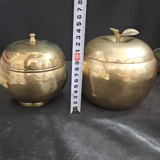 [BUNJANG] Apple-Shaped Brass Pot Set / 사과모양 놋단지