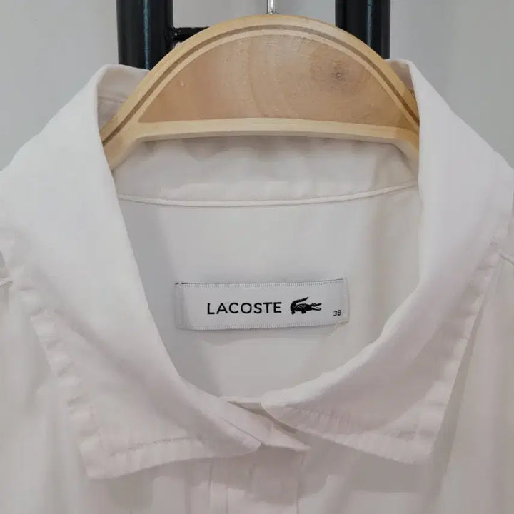 [BUNJANG] Lacoste White Shirtdress Flare Dress Size 38 / 라코스테 화이트 셔츠형 플레어 원피스 38사이즈