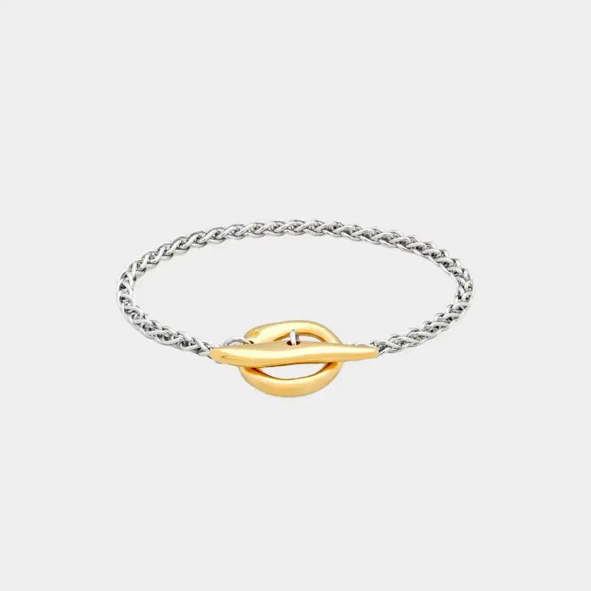 [BUNJANG] Tom Wood Robin Duo Bracelet 18K Gold Plating &amp; Sterling Silver 6.5 Inches / TOM WOOD 톰우드 로빈 듀오 브레이슬릿 팔찌 6.5인치