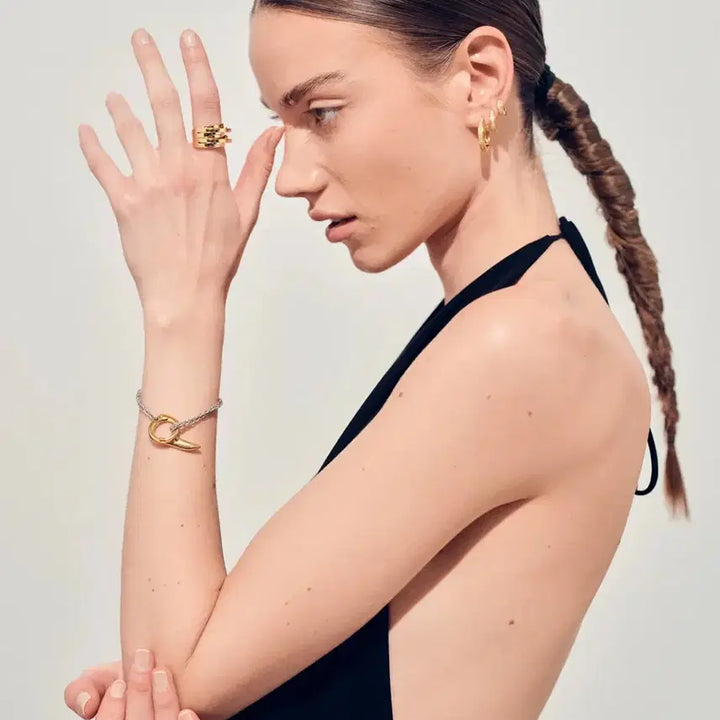 [BUNJANG] Tom Wood Robin Duo Bracelet 18K Gold Plating &amp; Sterling Silver 6.5 Inches / TOM WOOD 톰우드 로빈 듀오 브레이슬릿 팔찌 6.5인치