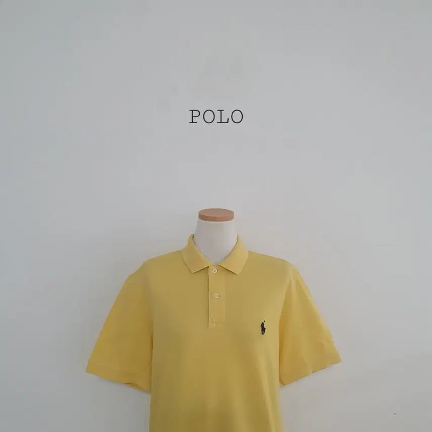 [BUNJANG] Polo Ralph Lauren Yellow Short Sleeve Polo Shirt / No.26051015 폴로 랄프로렌 반팔 폴로티 옐로우