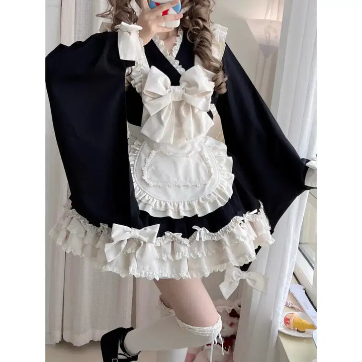 [BUNJANG] Kimono Maid Outfit Set - M Size / 초급전/이번주만 3.6) 기모노 메이드복 M사이즈 코스프레 졸업사진