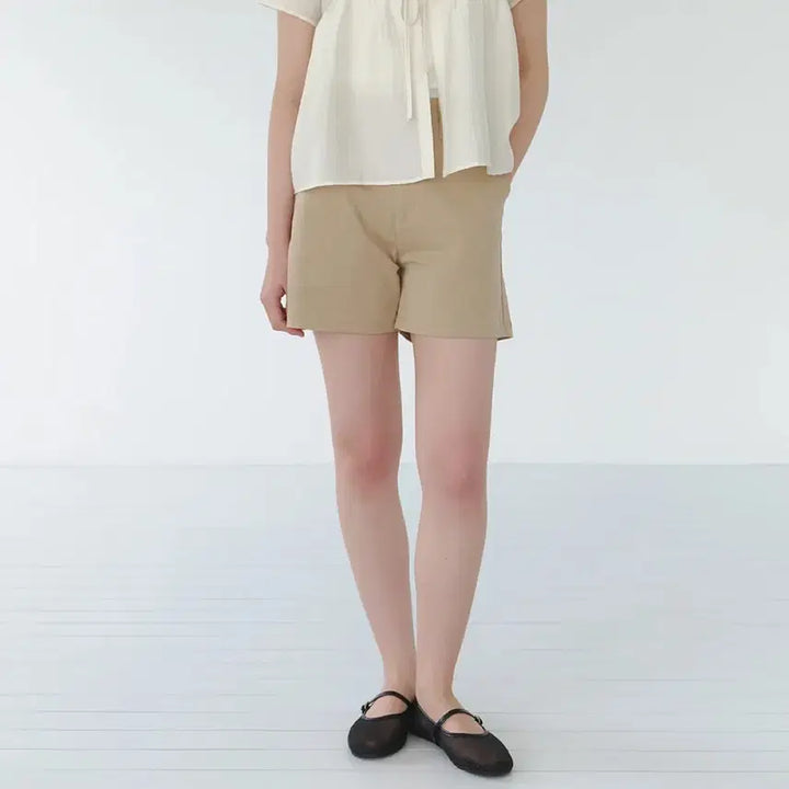 [BUNJANG] Raminez Natural Cotton Shorts Beige M / 라미네즈 네츄럴 코튼쇼츠 베이지 M 새상품