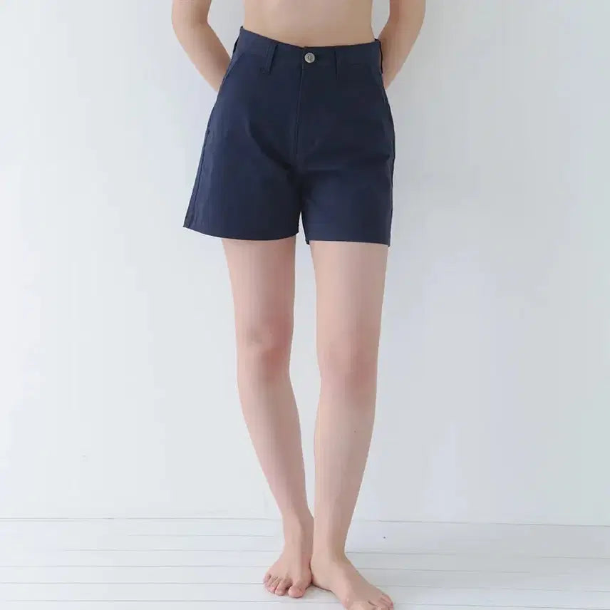 [BUNJANG] Laminaz Natural Cotton Shorts Navy S New / 라미네즈 네츄럴 코튼쇼츠 네이비 S 새상품
