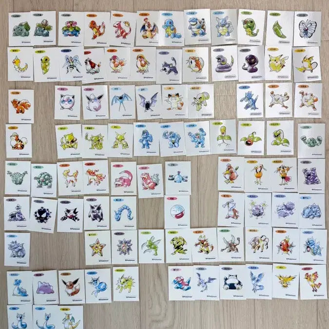 [BUNJANG] Pokemon Stickers 94 Types Bundle Set / 신상 포켓몬 띠부씰 일괄 94종