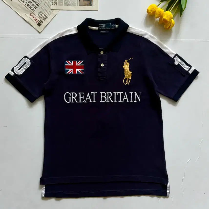 [BUNJANG] Polo Ralph Lauren Great Britain Chief Keef Big Pony Embroidered Polo Shirt L / Polo 폴로랄프로렌 치프키프 영국 브리든 카라티