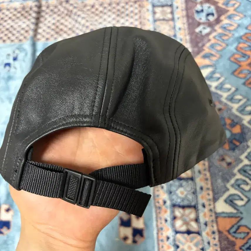 [BUNJANG] Supreme Box Logo Leather Camp Cap / 슈프림 박스로고 레더 캠프캡