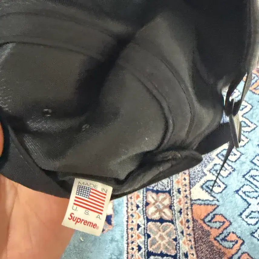 [BUNJANG] Supreme Box Logo Leather Camp Cap / 슈프림 박스로고 레더 캠프캡