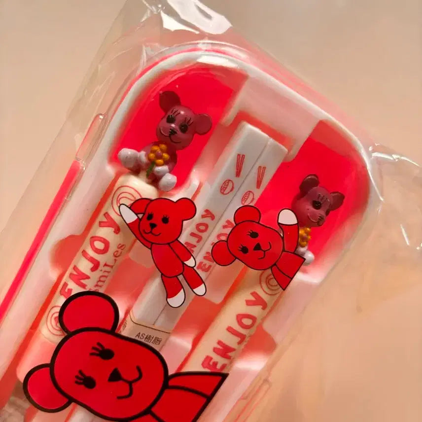 [BUNJANG] Sunstar PostPet Figure Cutlery Set / 고전문구 썬스타 포스트펫 피규어 수저 세트