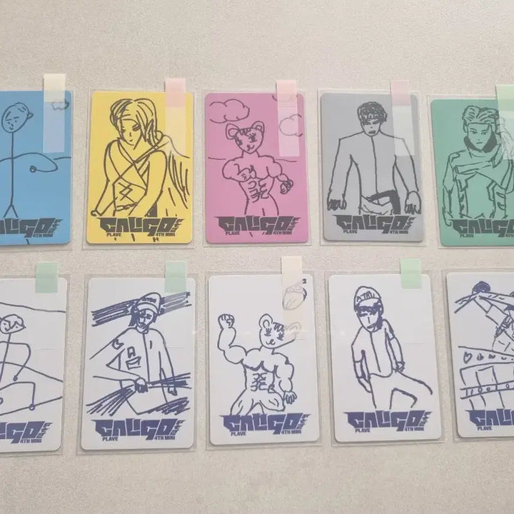 [BUNJANG] PLAVE Calligo 2 Photocard Album Self Doodle Bundle Set / 플레이브 칼리고2 포카앨범 셀프두들 낙서 포카 일괄