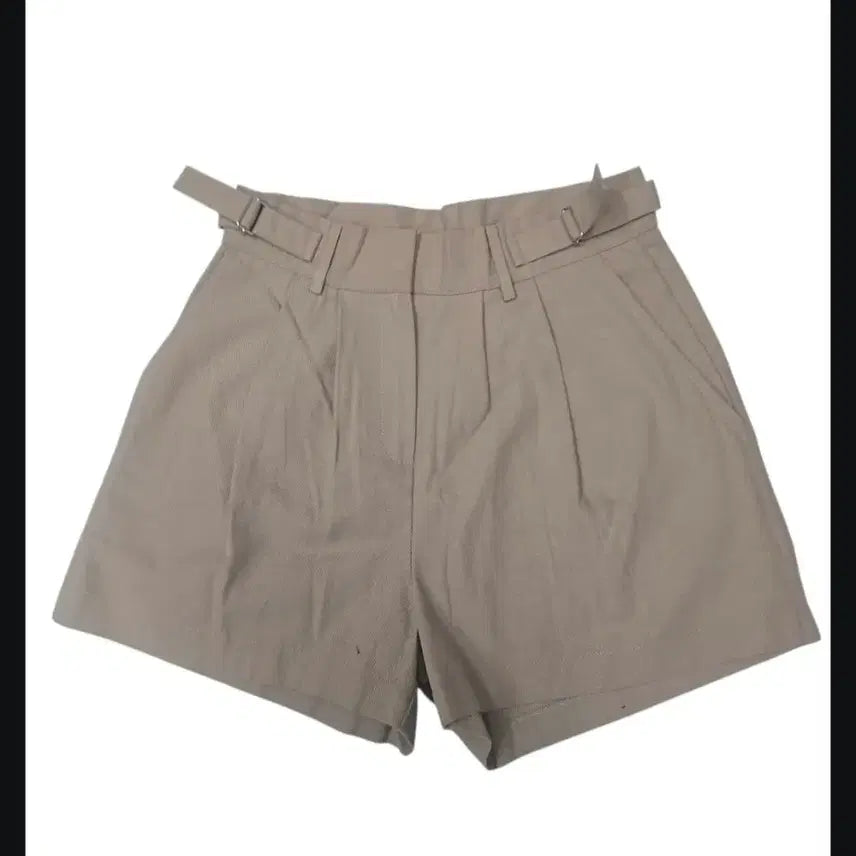 [BUNJANG] Beige Belted Shorts (Size 28) / 베이지 벨트 반바지 숏팬츠 28