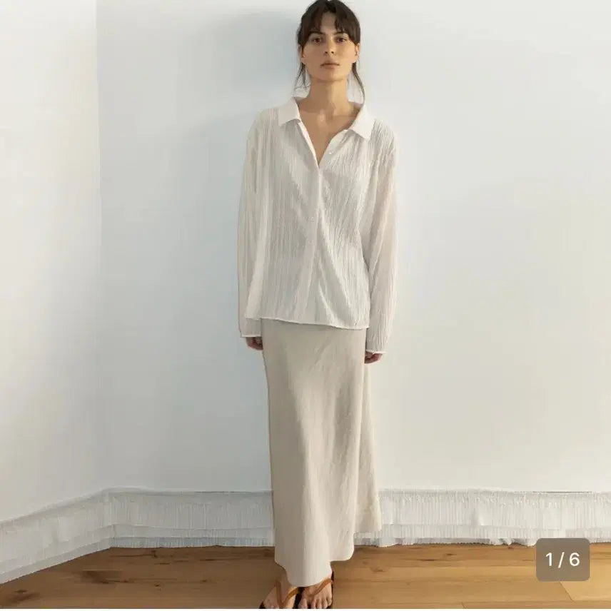 [BUNJANG] Arto Pleated Shirt Skirt Set / 아르토 플리츠셔츠 스커트 코디