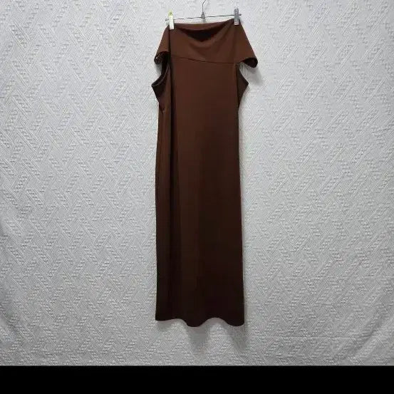 [BUNJANG] Zara Brown Shoulder Slit Long Dress / 자라 브라운 숄더 슬릿 롱 원피스