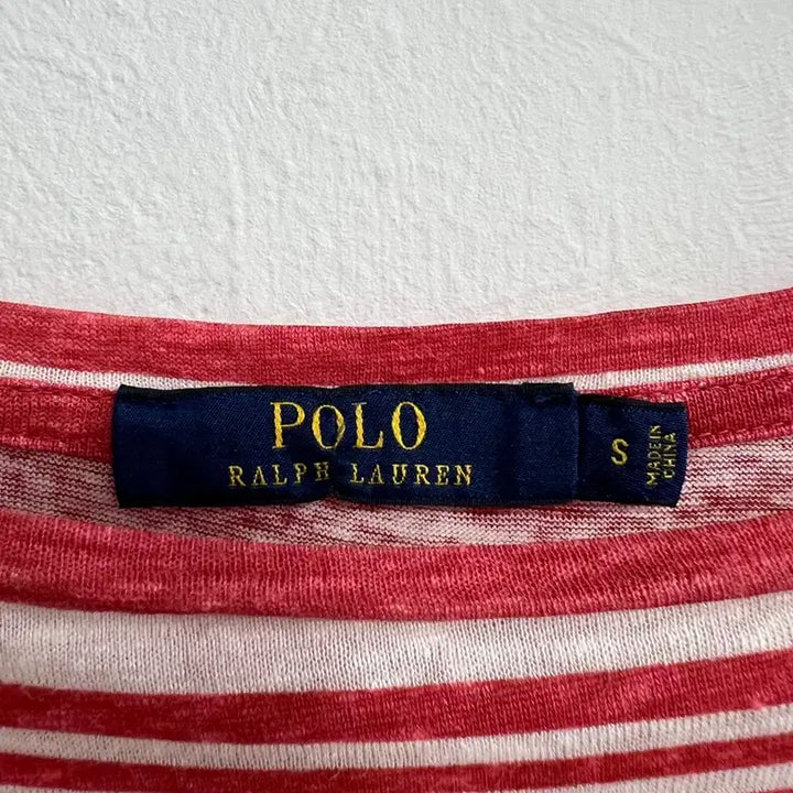 [BUNJANG] Polo Ralph Lauren Red Stripe Long Sleeve T-Shirt / 폴로 랄프로렌 스트라이프 티셔츠