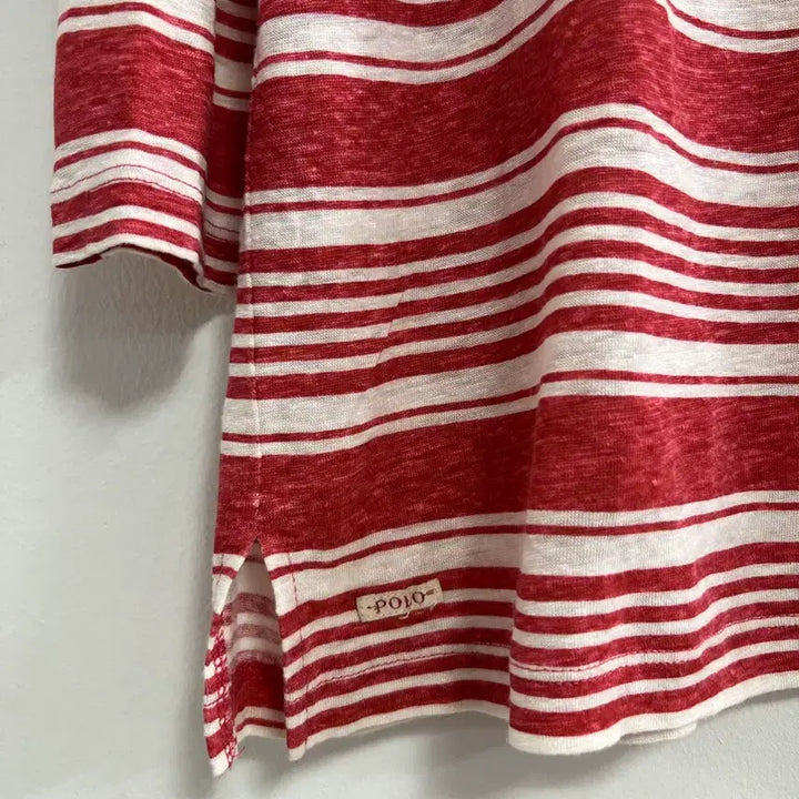 [BUNJANG] Polo Ralph Lauren Red Stripe Long Sleeve T-Shirt / 폴로 랄프로렌 스트라이프 티셔츠