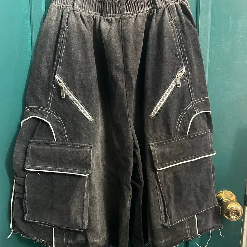 [BUNJANG] RSSC Washed Cargo Denim Bermuda Shorts / 알에스에스씨 워싱 카고 데님 버뮤다 팬츠