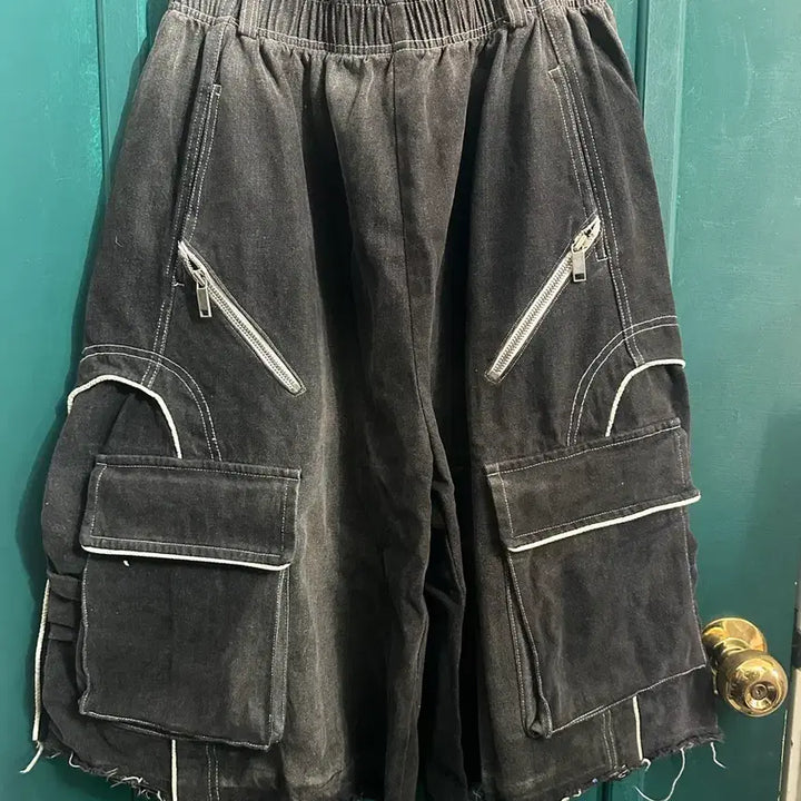 [BUNJANG] RSSC Washed Cargo Denim Bermuda Shorts / 알에스에스씨 워싱 카고 데님 버뮤다 팬츠