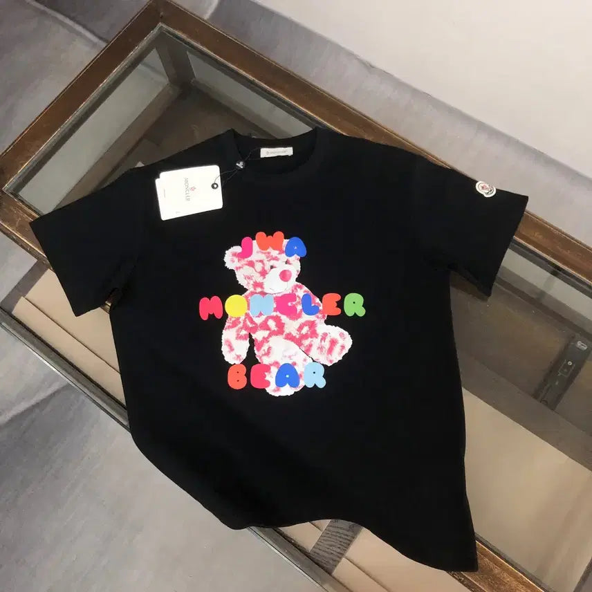 [BUNJANG] Moncler Logo Round Neck Short Sleeve T-Shirt / 몽클레어 로고 라운드넥 반팔 티셔츠 여름 카톤로고