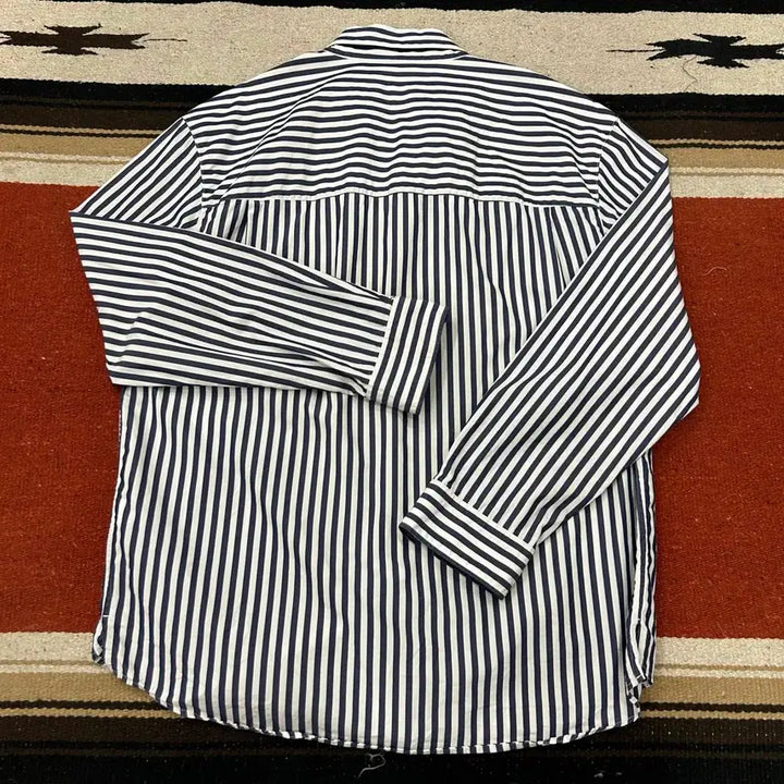 [BUNJANG] Time Homme Striped Placket Shirt / 타임옴므 스트라이프 플래킷셔츠