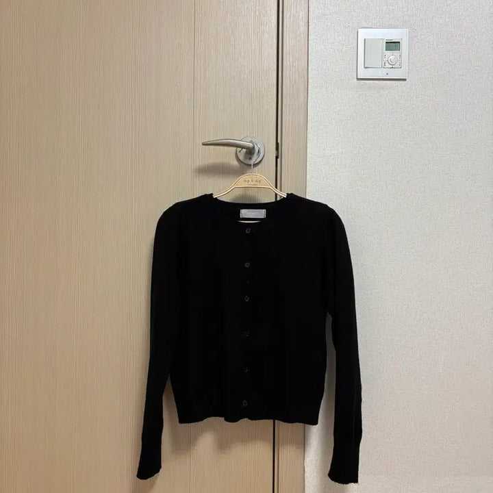 [BUNJANG] Black Short Sleeve Knit &amp; Cardigan Set / 검정색 반팔니트 + 가디건 세트