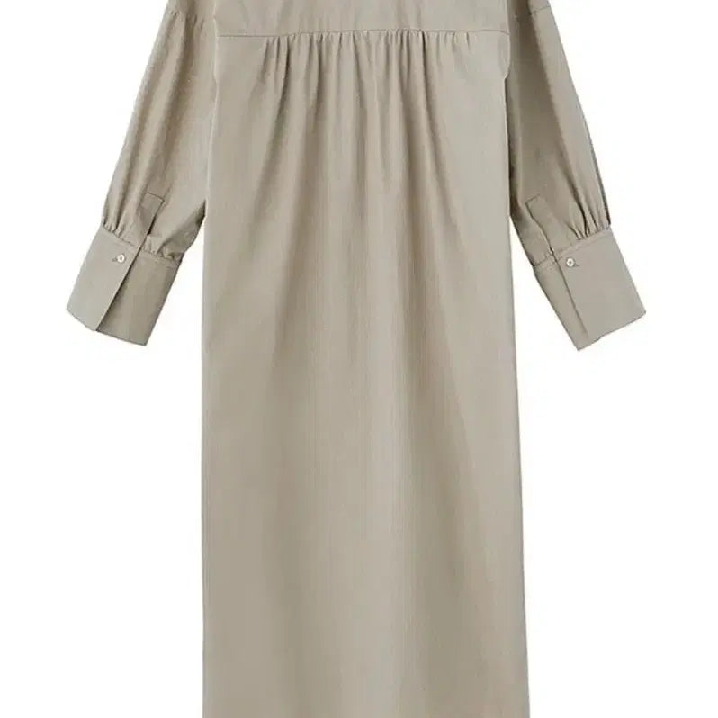 [BUNJANG] The Edge Shirt Dress Sand Beige / 새상품) 더엣지 셔츠 원피스 55 가능 / 샌드베이지