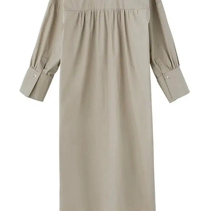 [BUNJANG] The Edge Shirt Dress Sand Beige / 새상품) 더엣지 셔츠 원피스 55 가능 / 샌드베이지