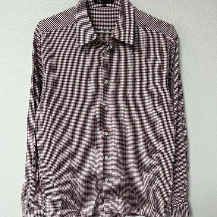 [BUNJANG] Theory Long Sleeve Gingham Check Shirt Size 38 / 띠어리 긴팔 깅엄 체크 셔츠 38사이즈