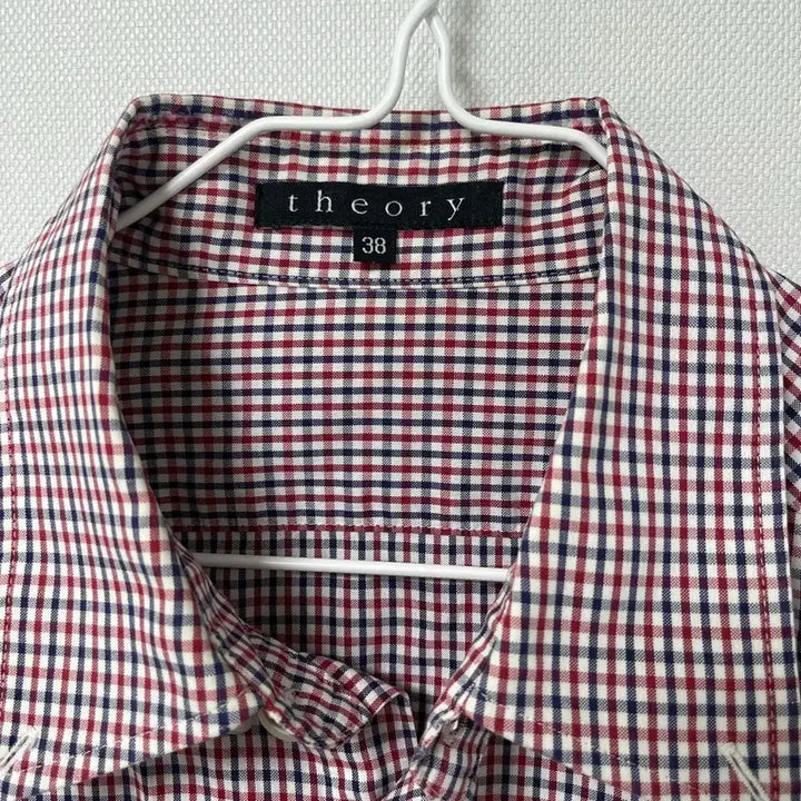 [BUNJANG] Theory Long Sleeve Gingham Check Shirt Size 38 / 띠어리 긴팔 깅엄 체크 셔츠 38사이즈