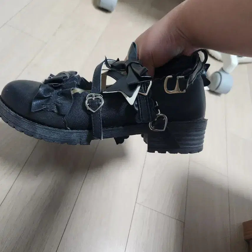 [BUNJANG] Lolita Mary Jane Ribbon Black Pumps / 리본 블랙 펌프스 로리타 메리제인 구두 양산형 지뢰계