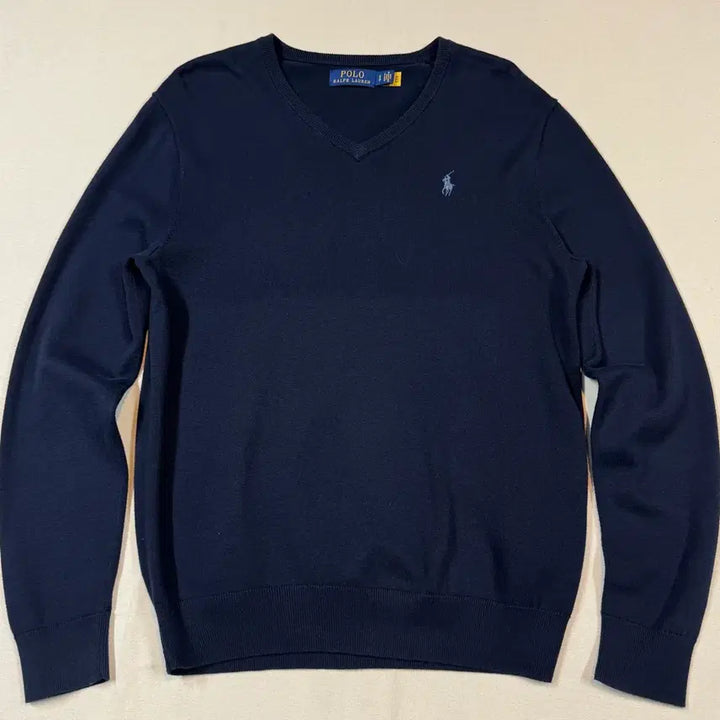 [BUNJANG] Polo Ralph Lauren Navy Cotton V-Neck Knit Sweater Size S / S) 폴로 랄프로렌 네이비 코튼 브이넥 니트