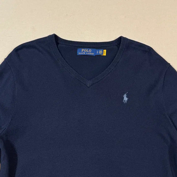 [BUNJANG] Polo Ralph Lauren Navy Cotton V-Neck Knit Sweater Size S / S) 폴로 랄프로렌 네이비 코튼 브이넥 니트