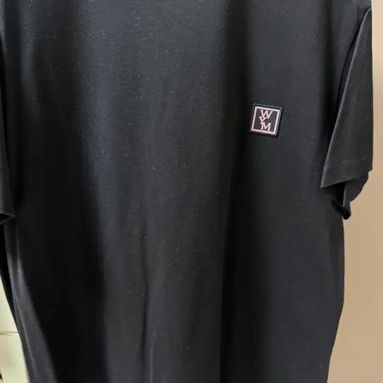 [BUNJANG] Wooyoungmi Black Cotton Lenticular Back Logo T-Shirt / 우영미 블랙 코튼 렌티큘러 백로고 반팔 티셔츠