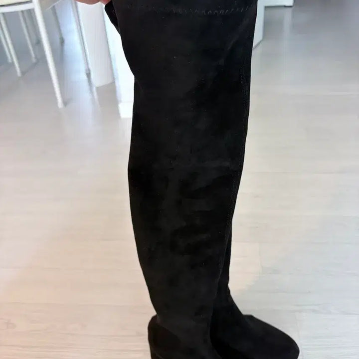 [BUNJANG] Black Suede Long Boots (230mm) / 블랙 스웨이드 롱부츠230