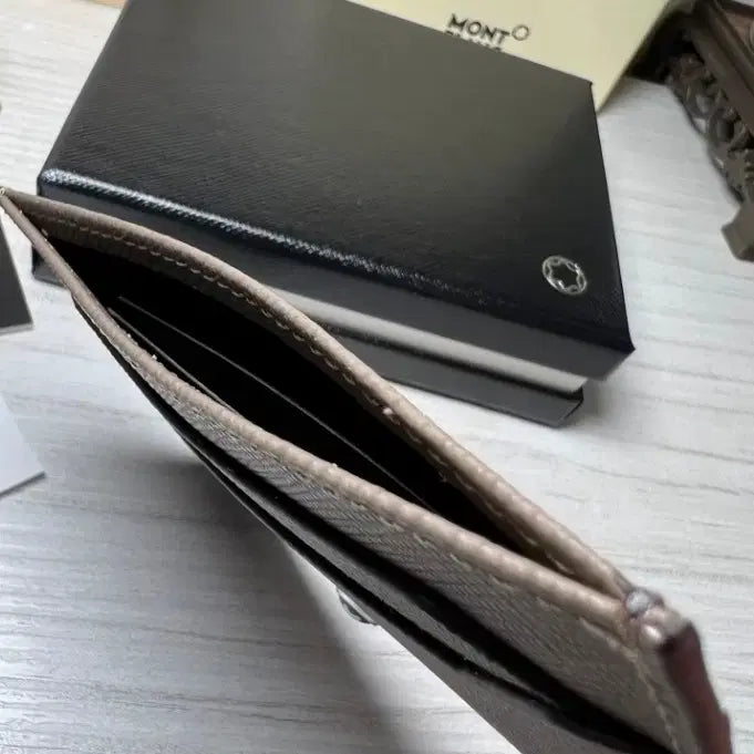 [BUNJANG] Montblanc Bi-fold Card Holder Beige / 몽블랑 카드지갑 베이지 새상품 풀박스