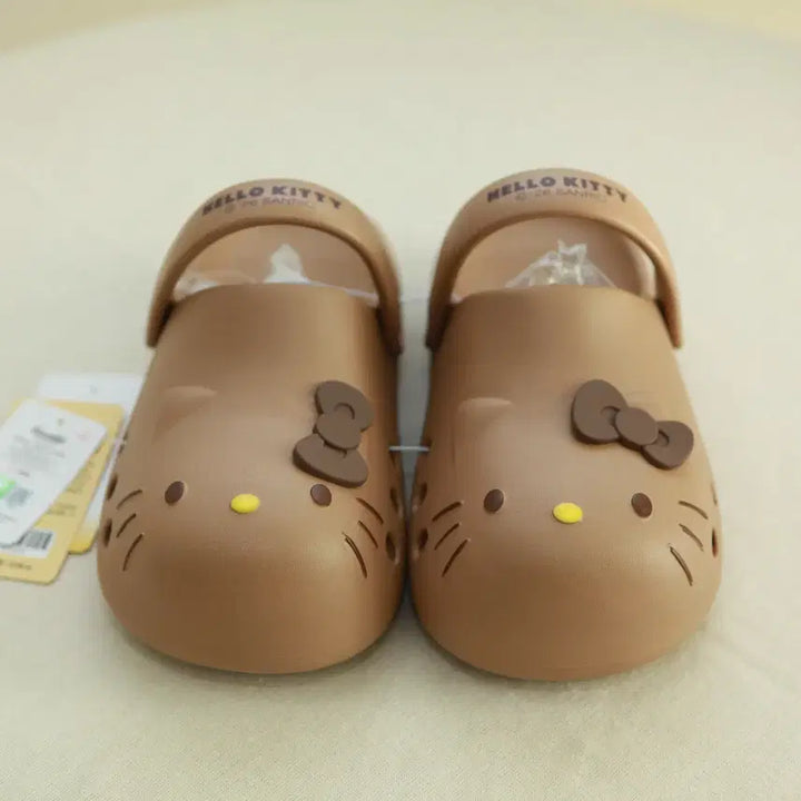 [BUNJANG] Sanrio Hello Kitty Crocs Slippers Chocolate / 산리오 헬로키티 크록스 슬리퍼 초콜릿색