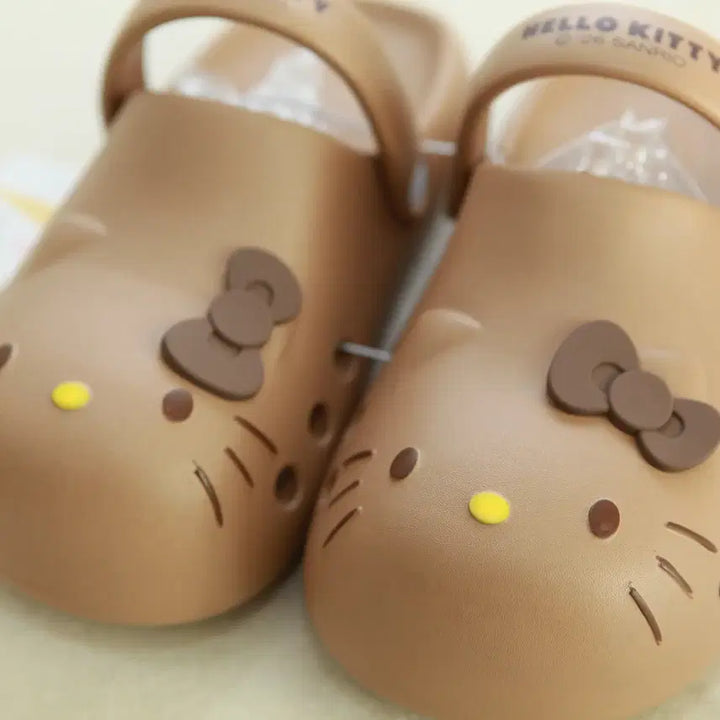 [BUNJANG] Sanrio Hello Kitty Crocs Slippers Chocolate / 산리오 헬로키티 크록스 슬리퍼 초콜릿색