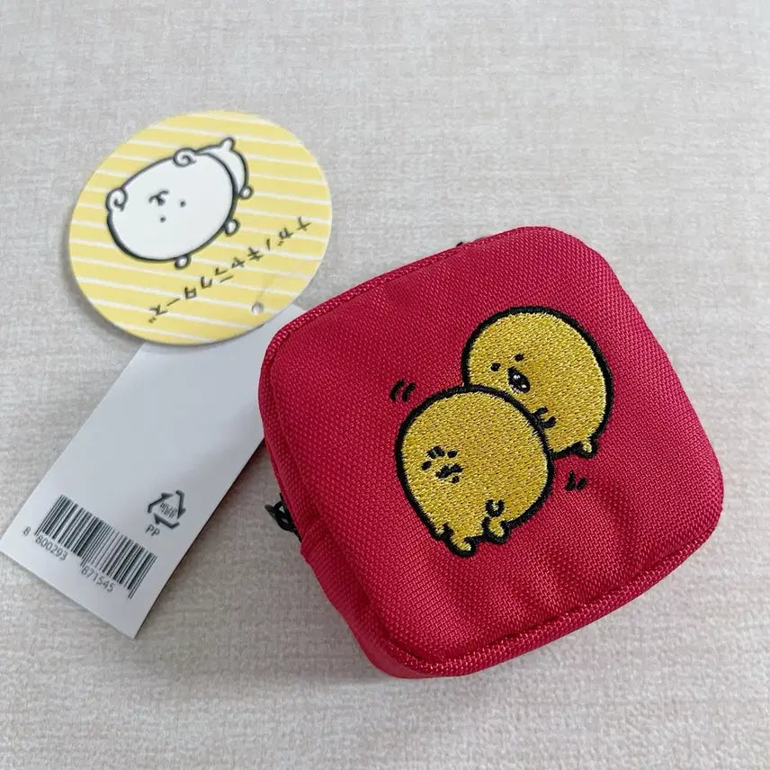 [BUNJANG] Nagano Characters Embroidered Square Mini Pouch Bag Charm / 나가노캐릭터즈 자수 사각 미니 파우치 가방고리