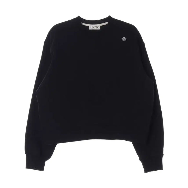 [BUNJANG] Recto Black RC Signature Logo Crop Sweatshirt / 렉토 블랙 RC 시그니처 로고 크롭 맨투맨 스웨트셔츠