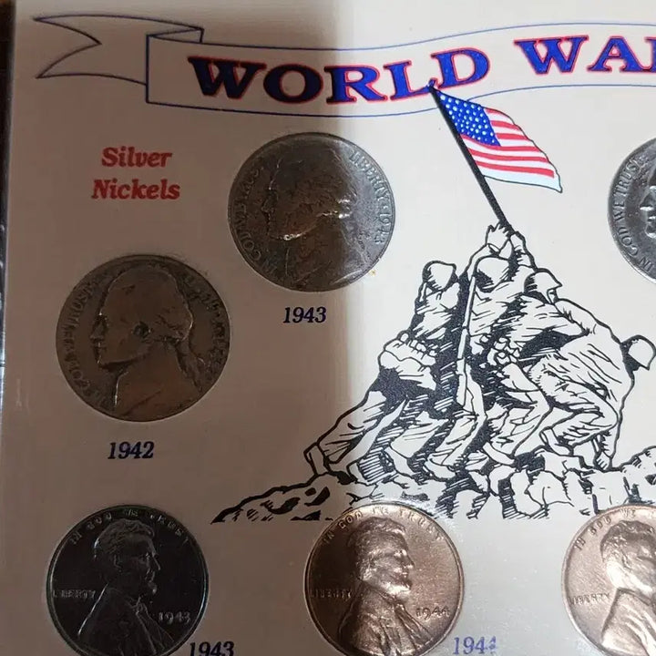 [BUNJANG] World War II Commemorative Coin Collection with 4 Silver Coins / 은화4개포함:2차 세계대전 기념 주화 컬렉션