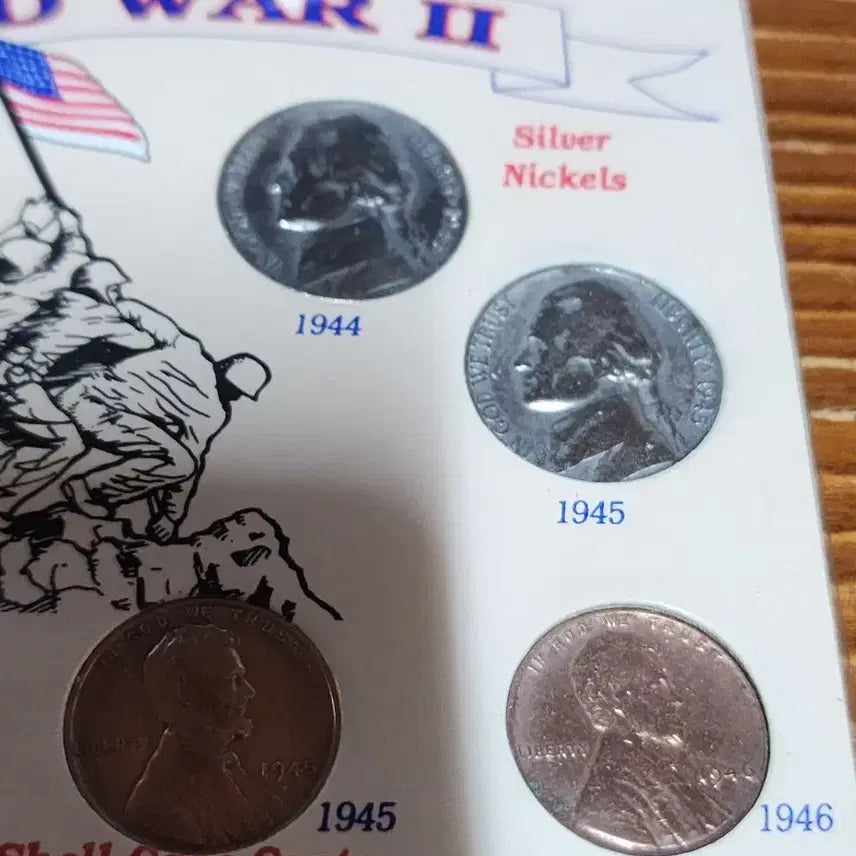 [BUNJANG] World War II Commemorative Coin Collection with 4 Silver Coins / 은화4개포함:2차 세계대전 기념 주화 컬렉션