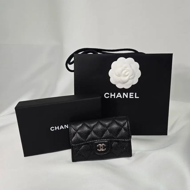 [BUNJANG] Chanel Classic Card Holder Black Silver Hardware / 샤넬 카드지갑 블랙 은장(AP0214)