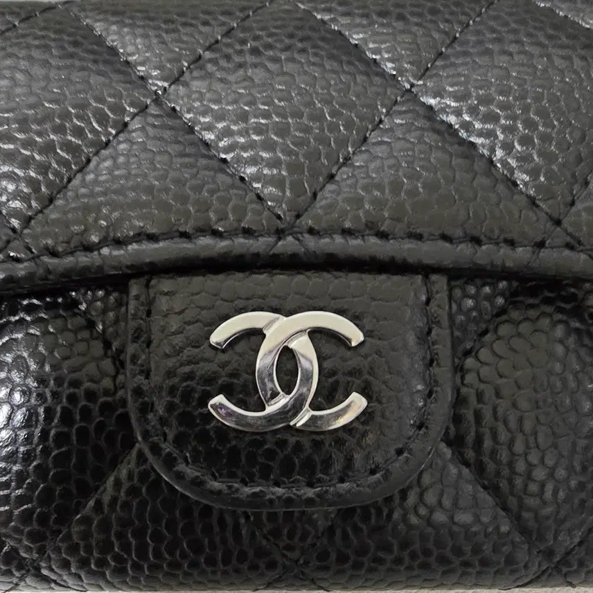 [BUNJANG] Chanel Classic Card Holder Black Silver Hardware / 샤넬 카드지갑 블랙 은장(AP0214)