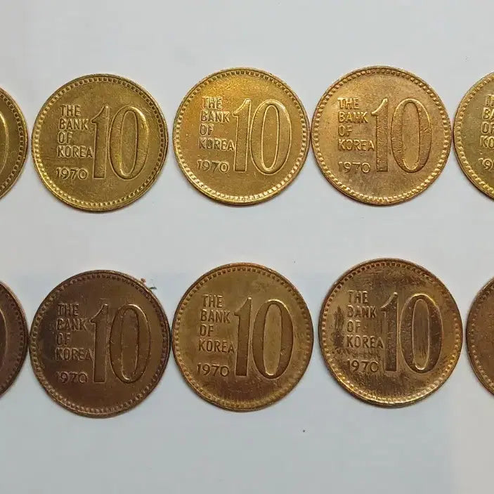 [BUNJANG] 1970 Ten Won Coin Bundle (10 pieces) / 1970년 10원 동전 10개 일괄