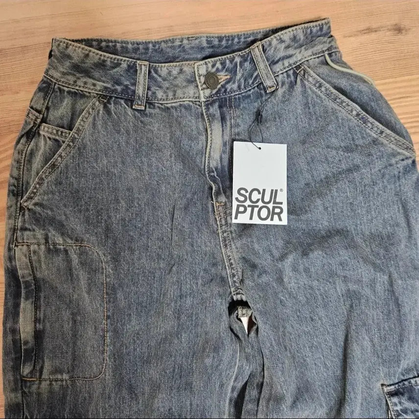 [BUNJANG] Sculptor Denim Cargo Pants / 스컬프터 데님 카고팬츠S(새상품/택포)