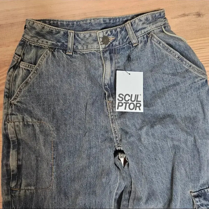 [BUNJANG] Sculptor Denim Cargo Pants / 스컬프터 데님 카고팬츠S(새상품/택포)