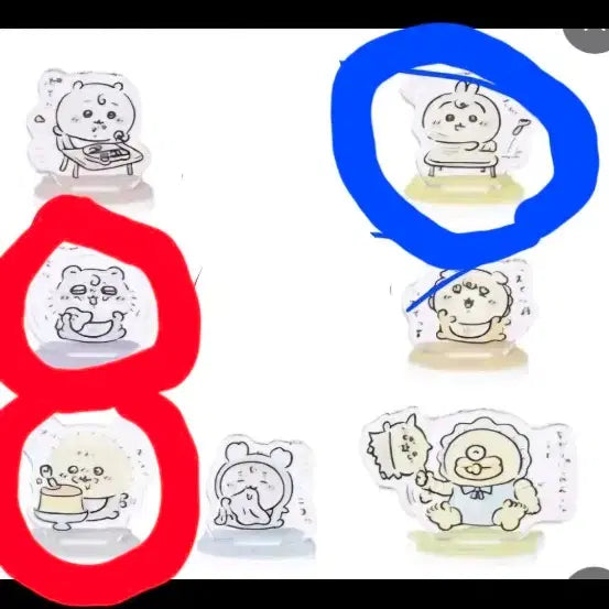[BUNJANG] Chikawa Baby Acrylic Stand (Racco, Momonga) / 교환, 판매) 치이카와 베이비 아크릴 스탠드 (랏코, 모몽가)