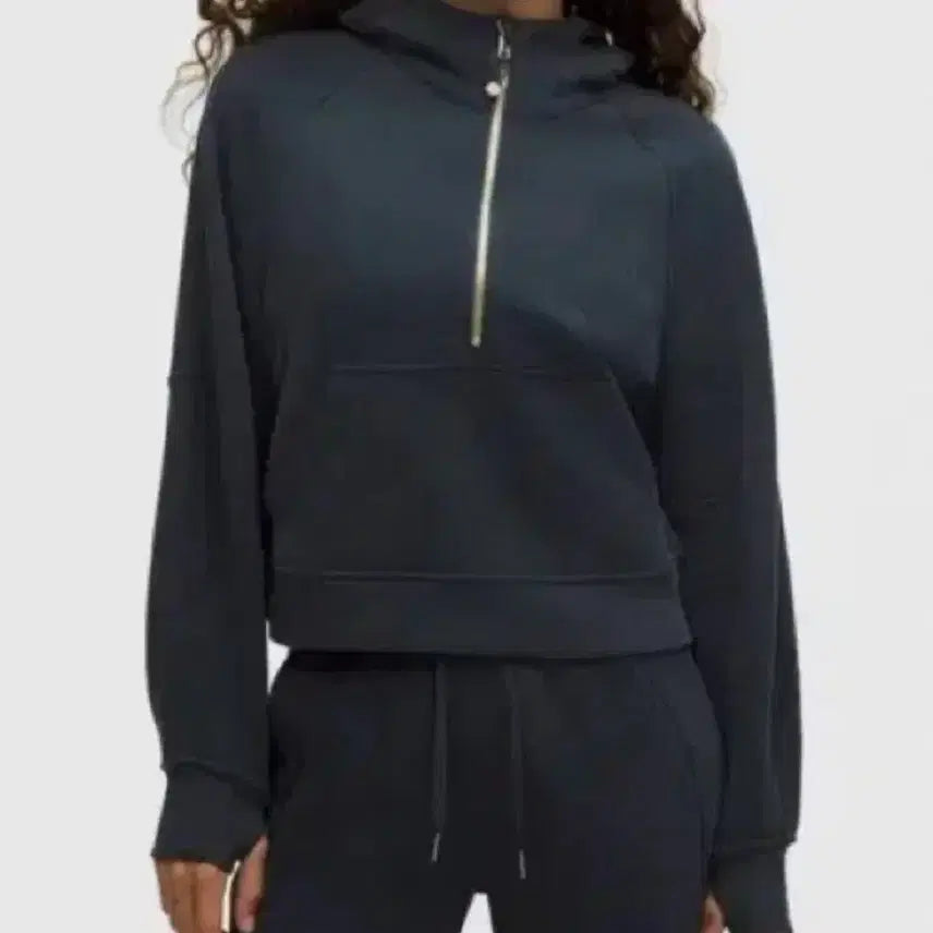 [BUNJANG] Lululemon Scuba Oversized Half-Zip Hoodie Navy / 룰루레몬 스쿠바 오버사이즈 하프집 후디 네이비