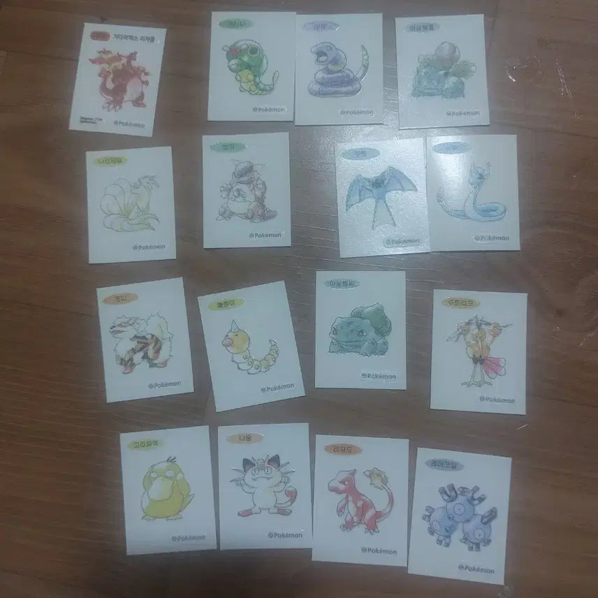 [BUNJANG] Pokemon Bread Stickers 30th Anniversary Classic Set + Gigantamax Charizard Sticker / 포켓몬띠뿌씰 30주년  클래식 20장+거다이리자몽